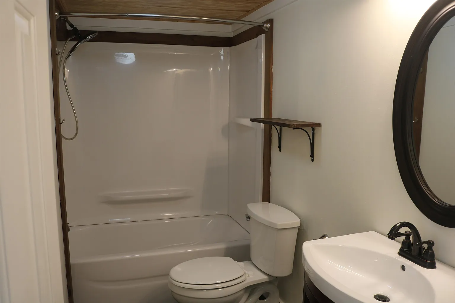 Bathroom with tub and shower