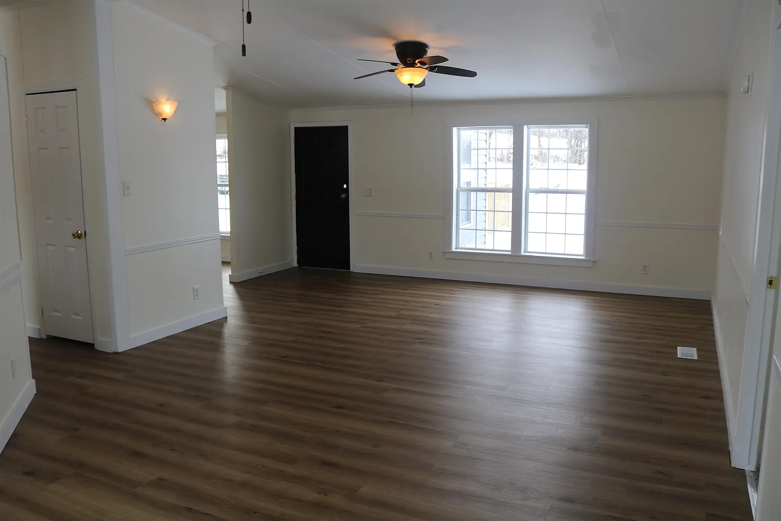 Open living and dining space