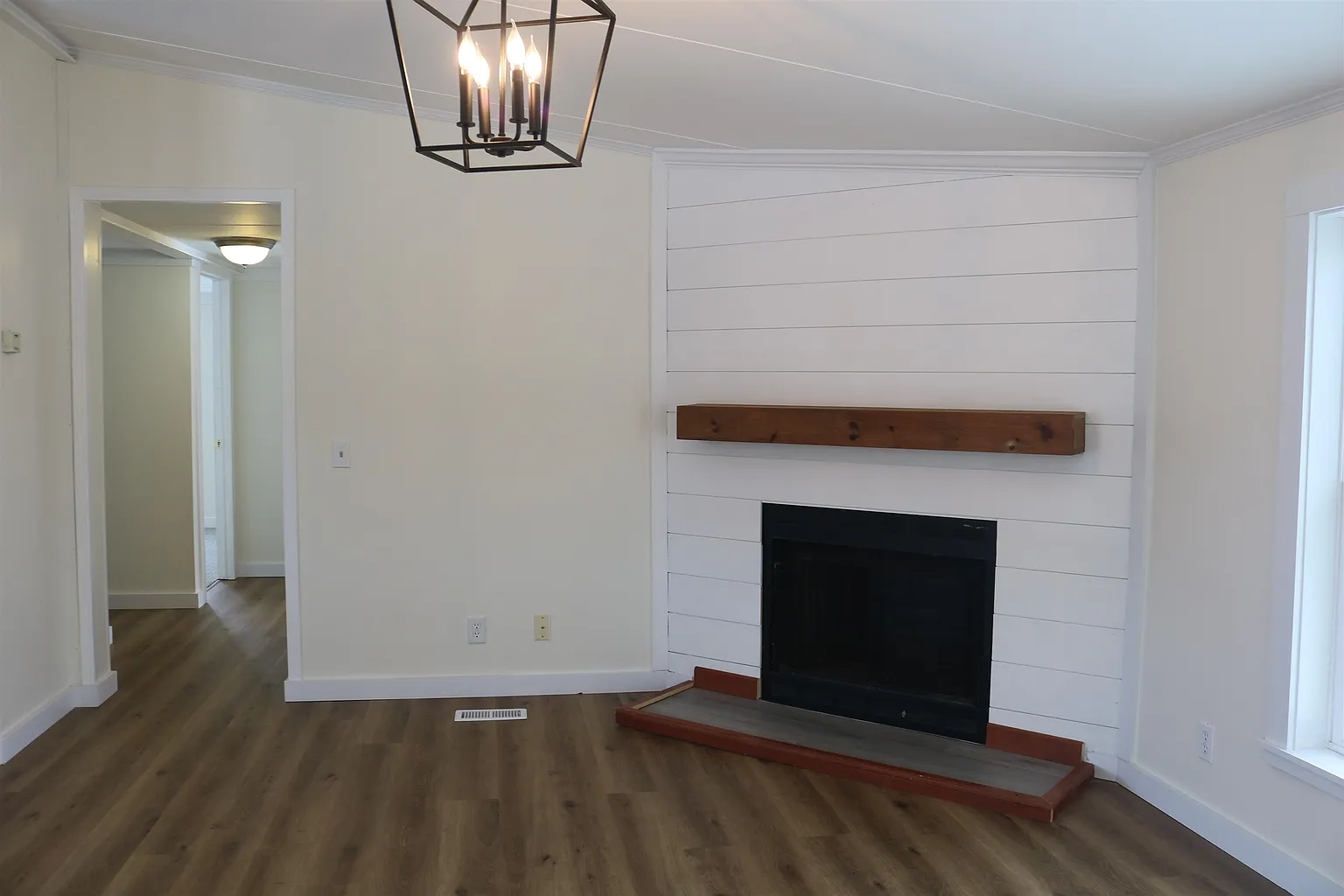 Fireplace and built-in wall detail
